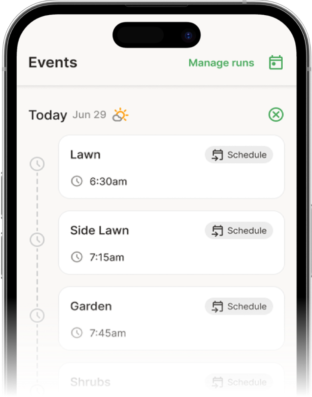Water your way with Schedules.